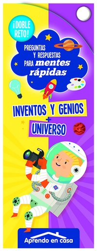 [9788491785880] APRENDO EN CASA DOBLE RETO - INVENTOS Y GENIOS + UNIVERSO