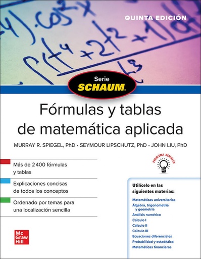 [9786071514646] SCHAUM FORMULAS Y TABLAS DE MATEMATICA APLICADA