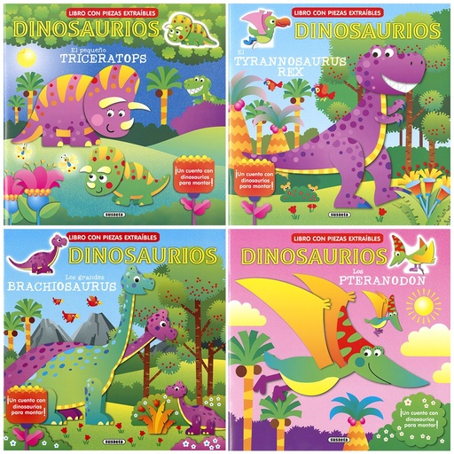 [9788467757774] Monto y juego con dinosaurios (4 títulos)