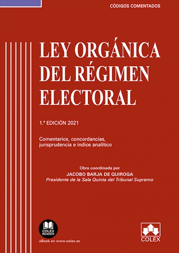 [9788413591377] Ley Orgánica del Régimen Electoral - Código comentado