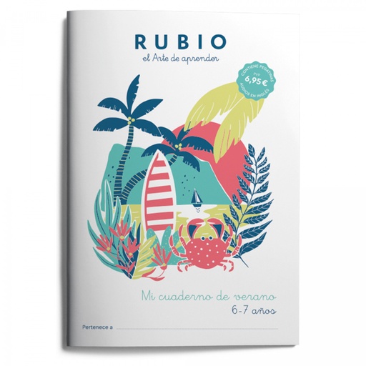 [9788417427689] MI CUADERNO DE VERANO RUBIO 6-7 AÑOS