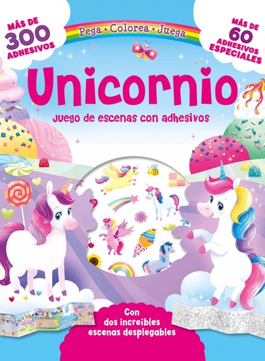 [9788491679301] UNICORNIO, juego de escenas con adhesivos