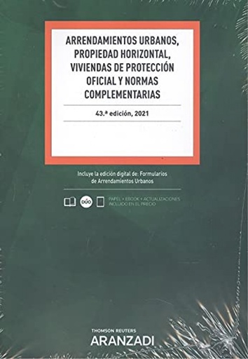 [9788413901299] Arrendamientos urbanos, propiedad horizontal, viviendas de protección oficial y