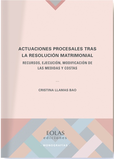 [9788418718168] Actuaciones procesales tras la resolución matrimonial