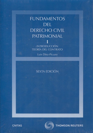 [9788447026654] Fundamentos del Derecho Civil Patrimonial. I - Introducción teoría del contrato