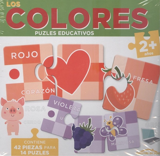 [8436557975027] LOS COLORES (2+ AÑOS) - APRENDO EN CASA - PUZLES EDUCATIVOS (42 PIEZAS PARA 14 PUZLES)