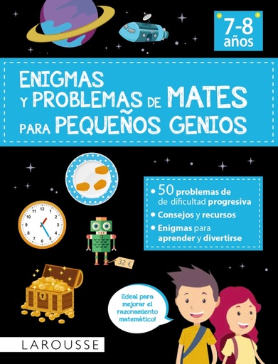 [9788418882883] Enigmas y problemas de mates para pequeños genios (7-8 años)