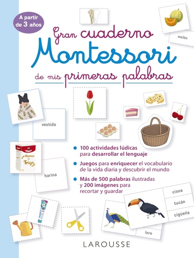 [9788419250049] Gran cuaderno Montessori de mis primeras palabras