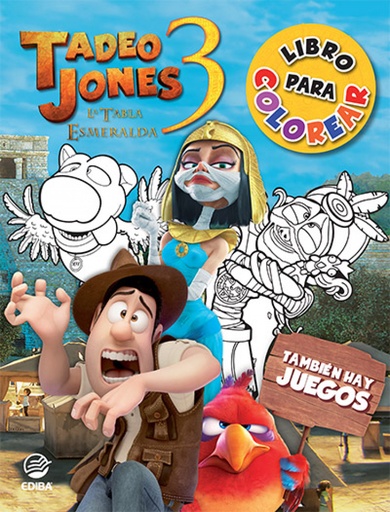 [9788419011275] Libro Colorea Tadeo Jones: La tabla esmeralda.