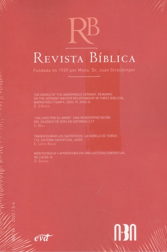 [9770034707060] Revista biblica:año 84/3-4