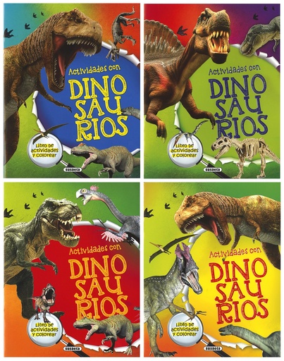 [9788467750430] Actividades con dinosaurios (4 títulos)