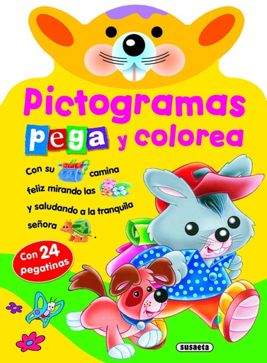 [9788467784053] Pictogramas - Pega y colorea conejito
