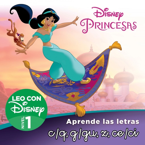 [9788418039805] Jasmín. Aprende las letras c/q, g/gu, ce, ci,z (Leo con Disney - Nivel 1)