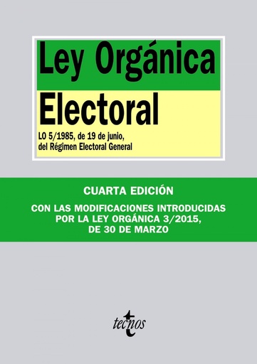 [9788430965953] Ley orgánica electoral