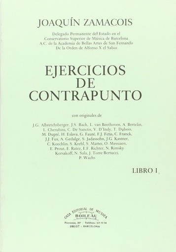 [9788480208406] Ejercicios de contrapunto