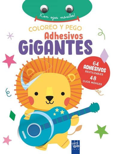 [9788408266389] Coloreo y pego adhesivos gigantes. León
