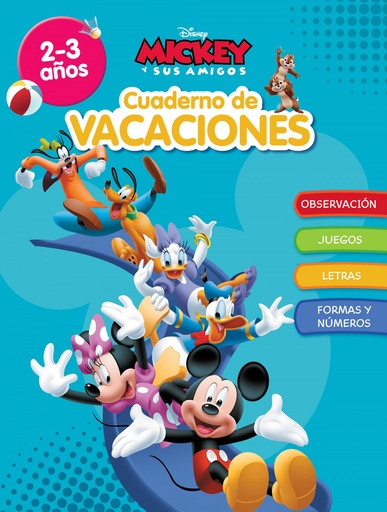 [9788418039898] Cuaderno de vacaciones Mickey. 2-3 años (Aprendo con Disney)