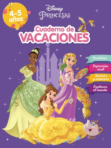 [9788418039911] Cuaderno de vacaciones Princesas. 4-5 años (Aprendo con Disney)