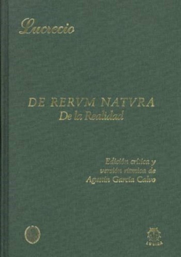 [9788485708468] DE RERUM NATURA - DE LA REALIDAD