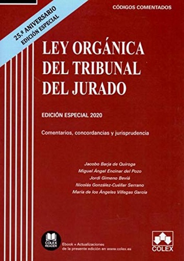 [9788413590011] Ley Orgánica del Tribunal del Jurado - Código comentado