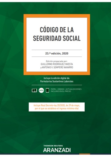 [9788413089508] Código de la Seguridad Social (Papel + e-book)