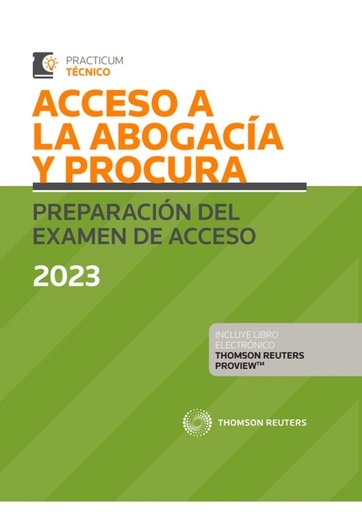 [9788411249867] Acceso a la Abogacía y Procura. Preparación del examen de acceso 2023 (Papel + e-book)