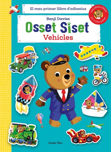 [9788413894508] Osset Siset. El meu primer llibre d´adhesius. Vehicles