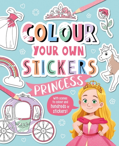 [9781803681689] Colour Your Own Stickers: Princess