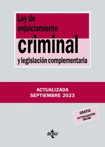 [9788430988433] LEY ENJUICIAMIENTO CRIMINAL Y LEGISLACION COMPLEMENTARIA 40