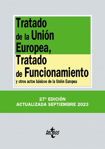 [9788430988327] TRATADO DE LA UNION EUROPEA TRATADO DE FUNCIONAMIENTO 27ªED