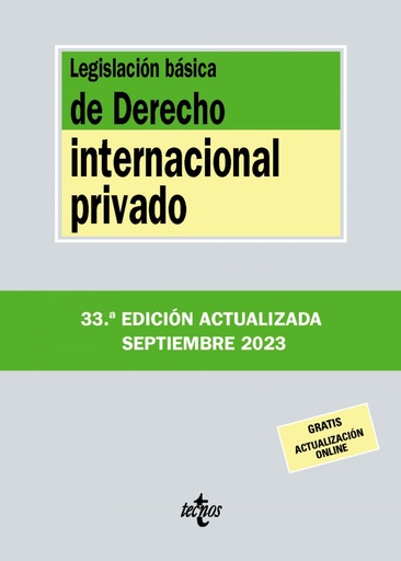 [9788430988358] LEGISLACION BASICA DE DERECHO INTERNACIONAL PRIVADO 33ª ED