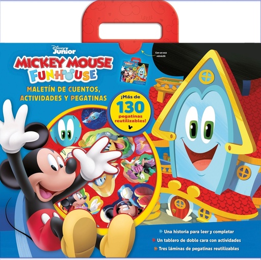 [9788418940149] Mickey Mouse Funhouse. Maletín de cuentos, actividades y pegatinas