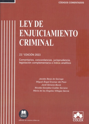 [9788413599649] Ley de enjuiciamiento criminal - codigo comentado