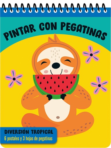 [9788411510479] PINTAR CON PEGATINAS - Diversión tropical