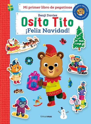 [9788408273035] Osito Tito. Mi primer libro de pegatinas. ¡Feliz Navidad!