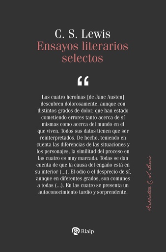 [9788432165245] Ensayos literarios selectos