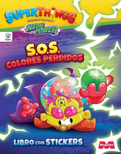 [9788419011497] Libro de Stickers Superthings Neon Power - España