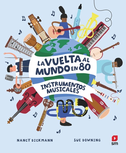 [9788411209748] La vuelta al mundo en 80 instrumentos musicales