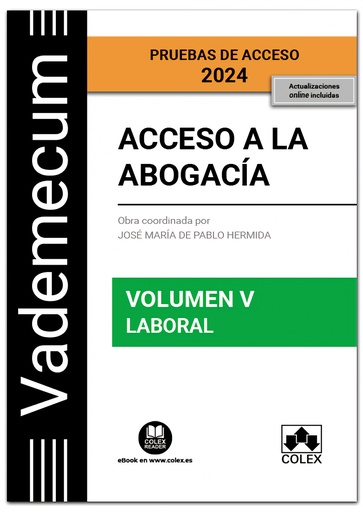 [9788411941624] VADEMECUM ACCESO A LA ABOGACIA VOLUMEN V PARTE ESPECIFICA