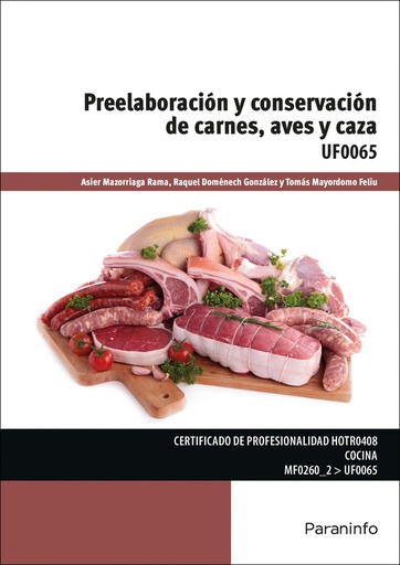 [9788428337809] Preelaboración y conservación de carnes, aves y caza