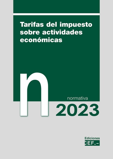 [9788445445303] Tarifas sobre el impuesto de actividades económicas