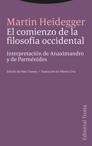 [9788413642093] EL COMIENZO DE LA FILOSOFIA OCCIDENTAL