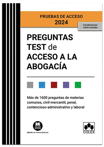 [9788411941938] PREGUNTAS TEST DE ACCESO A LA ABOGACIA 2024