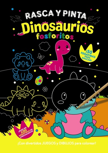 [9788469641392] Rasca y pinta dinosaurios fosforitos