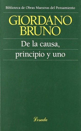 [9789500397773] DE LA CAUSA, PRINCIPIO Y UNO