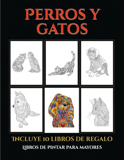 [9781839142819] Libros de pintar para mayores (Perros y gatos)