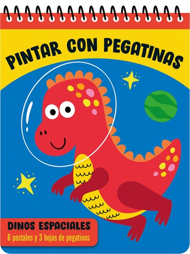 [9788411510462] PINTAR CON PEGATINAS - Dinos espaciales