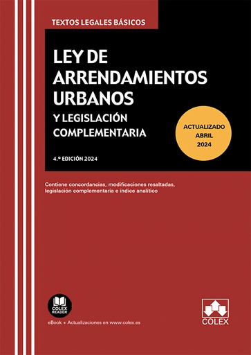 [9788411944496] LEY DE ARRENDAMIENTOS URBANOS Y LEGISLACION COMPLEMENTARIA