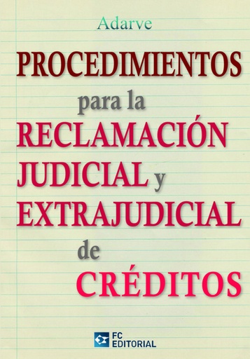 [9788415781066] Proced.Para Reclamacion Judicial Y Extrajudicial Creditos