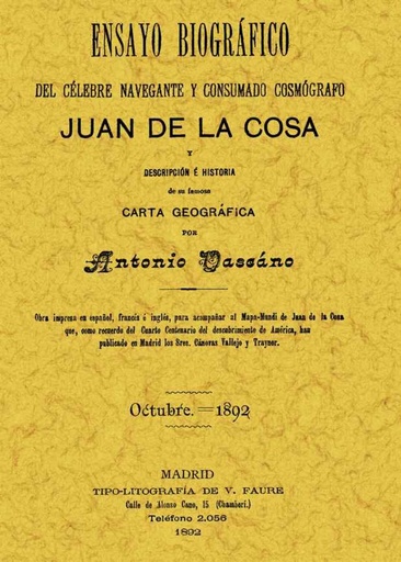 [9788497610858] Ensayo biográfico Juan de la Cosa